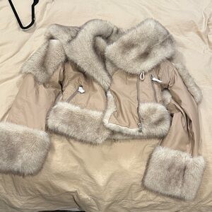 OW Women's Faux Fur Trimmed Jacket
